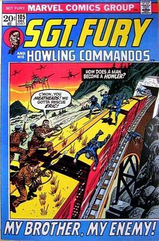Cover of Sgt. Fury & His Howling Commandos #105. One of 250,000 Vintage American Comics on sale from Krypton!