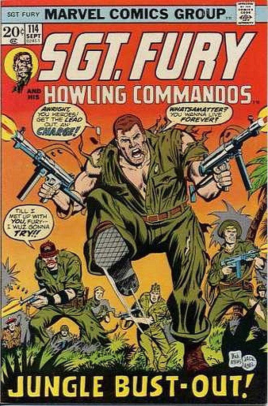Cover of Sgt. Fury & His Howling Commandos #114. One of 250,000 Vintage American Comics on sale from Krypton!