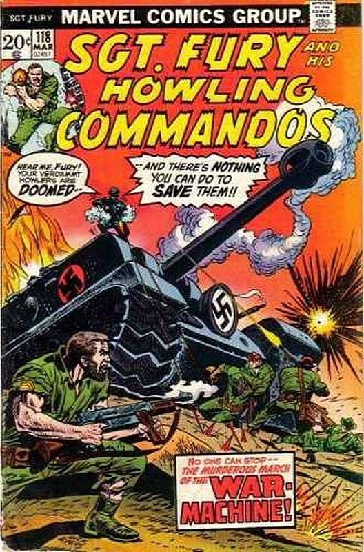 Cover of Sgt. Fury & His Howling Commandos #118. One of 250,000 Vintage American Comics on sale from Krypton!