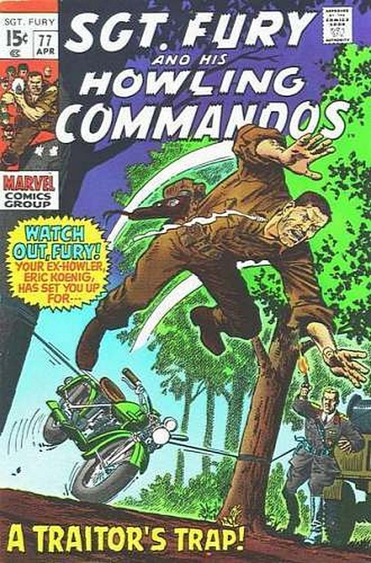Cover of Sgt. Fury & His Howling Commandos #77. One of 250,000 Vintage American Comics on sale from Krypton!