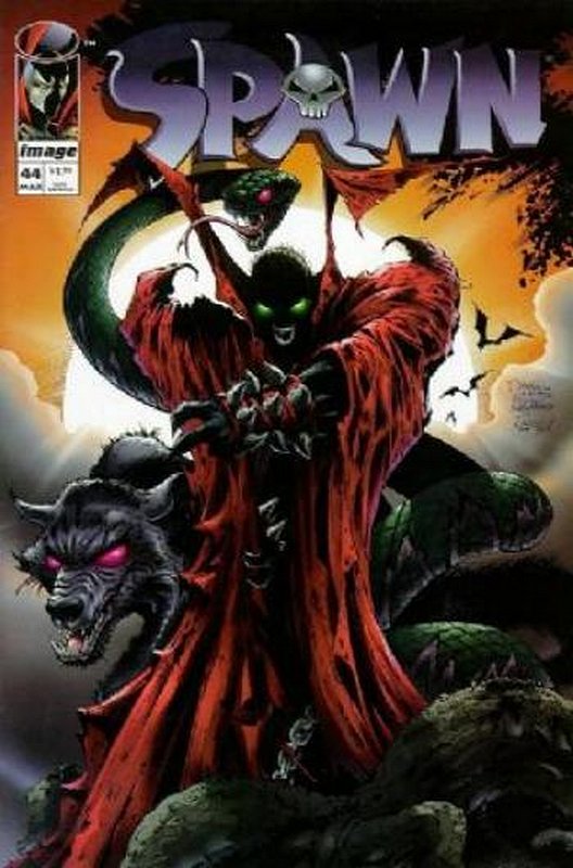 Cover of Spawn #44. One of 250,000 Vintage American Comics on sale from Krypton!