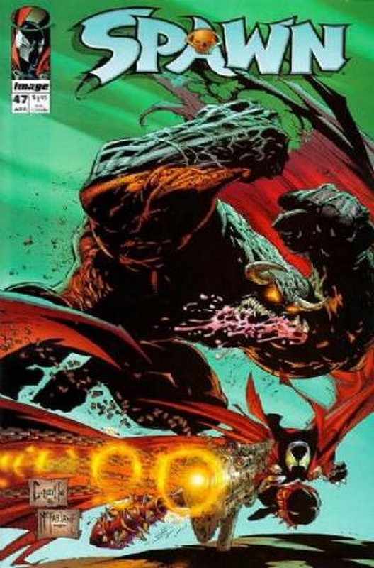 Cover of Spawn #47. One of 250,000 Vintage American Comics on sale from Krypton!