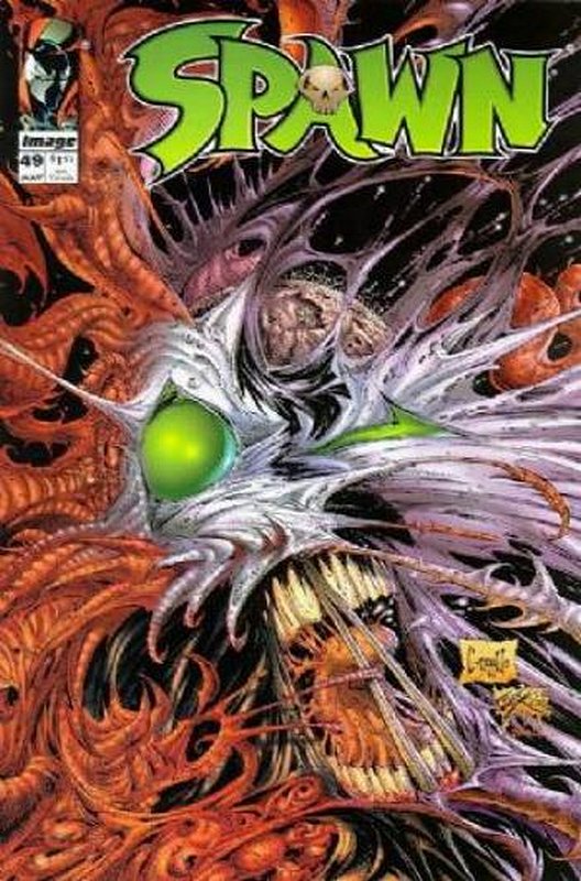 Cover of Spawn #49. One of 250,000 Vintage American Comics on sale from Krypton!