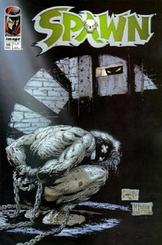 Cover of Spawn #56. One of 250,000 Vintage American Comics on sale from Krypton!