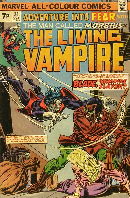 Blade Cover Story<br> Cover of Adventure into Fear (Vol 1) #24. One of 250,000 Vintage American Comics on sale from Krypton!