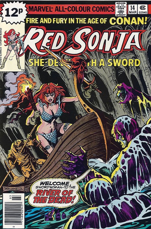 Cover of Red Sonja (Vol 1) She-devil with a Sword #14. One of 250,000 Vintage American Comics on sale from Krypton!