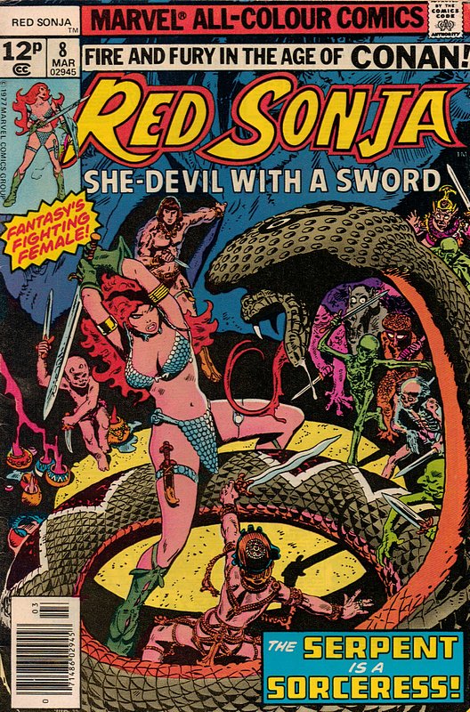 Cover of Red Sonja (Vol 1) She-devil with a Sword #8. One of 250,000 Vintage American Comics on sale from Krypton!