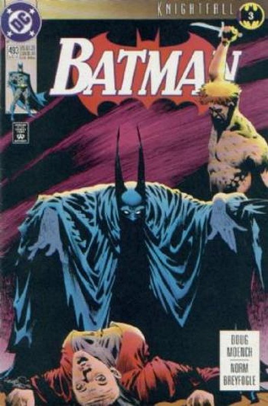 Cover of Batman #493. One of 250,000 Vintage American Comics on sale from Krypton!
