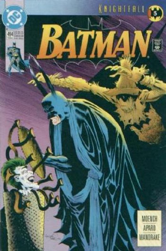 Cover of Batman #494. One of 250,000 Vintage American Comics on sale from Krypton!