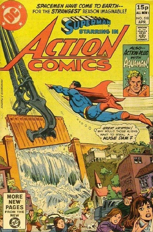 Cover of Action Comics #518. One of 250,000 Vintage American Comics on sale from Krypton!
