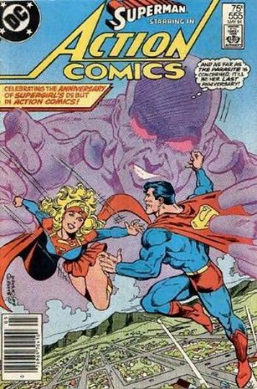 Cover of Action Comics (Vol 1) #555. One of 250,000 Vintage American Comics on sale from Krypton!