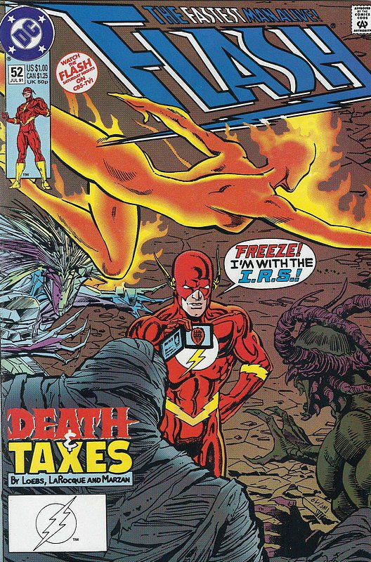 Cover of Flash (Vol 2) #52. One of 250,000 Vintage American Comics on sale from Krypton!