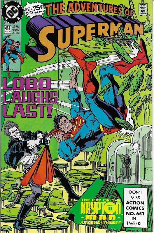Cover of Adventures of Superman (Vol 1) #464. One of 250,000 Vintage American Comics on sale from Krypton!