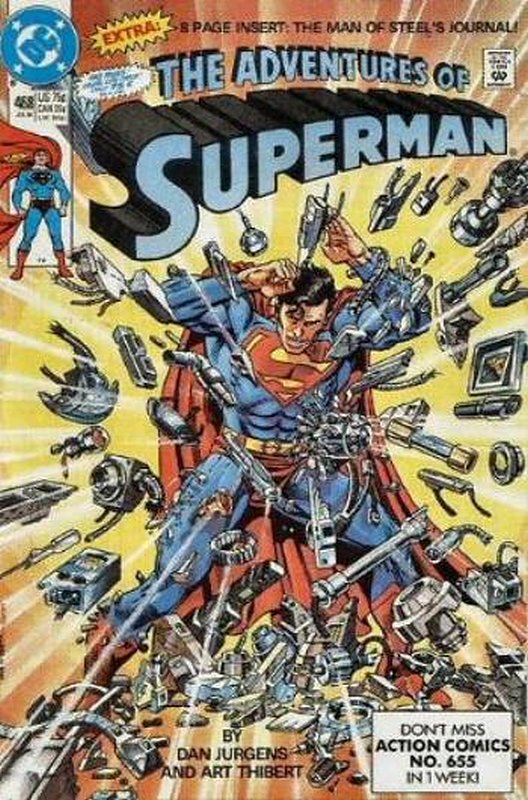 Cover of Adventures of Superman (Vol 1) #468. One of 250,000 Vintage American Comics on sale from Krypton!