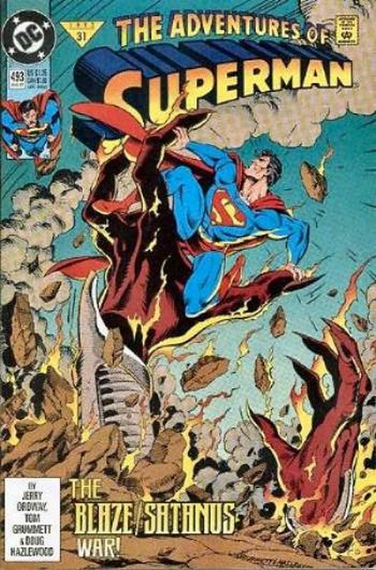 Cover of Adventures of Superman (Vol 1) #493. One of 250,000 Vintage American Comics on sale from Krypton!