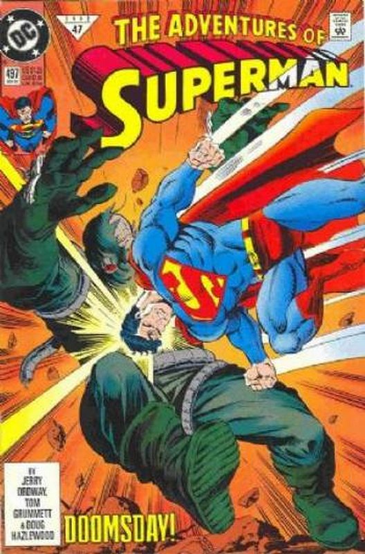 Cover of Adventures of Superman (Vol 1) #497. One of 250,000 Vintage American Comics on sale from Krypton!