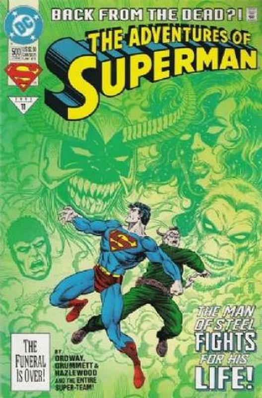 Cover of Adventures of Superman (Vol 1) #500. One of 250,000 Vintage American Comics on sale from Krypton!