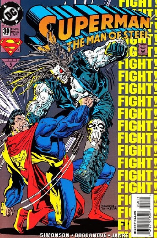 Cover of Superman: Man of Steel (Vol 1) #30. One of 250,000 Vintage American Comics on sale from Krypton!