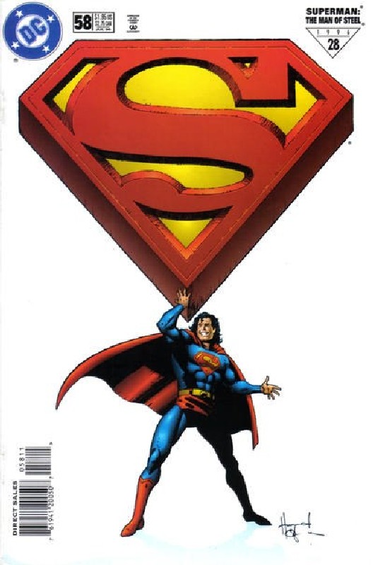 Cover of Superman: Man of Steel (Vol 1) #58. One of 250,000 Vintage American Comics on sale from Krypton!