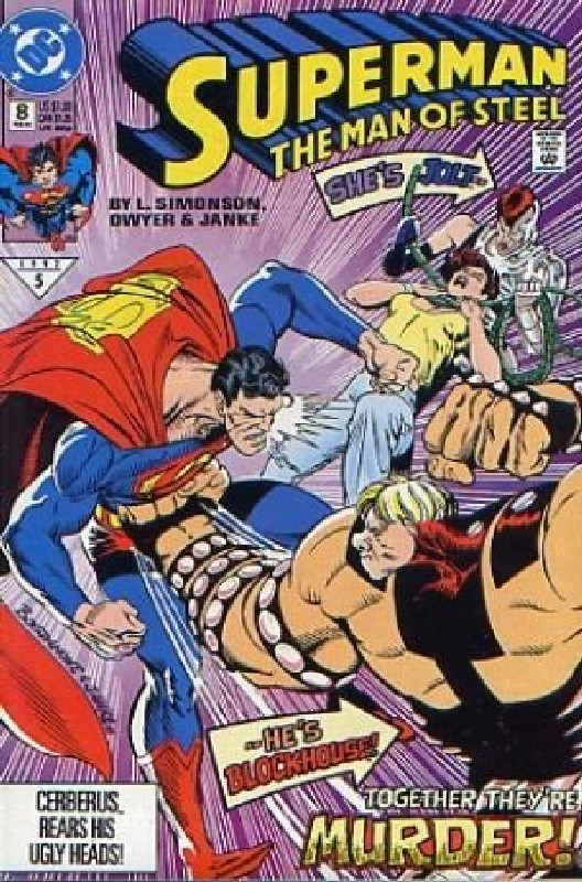 Cover of Superman: Man of Steel (Vol 1) #8. One of 250,000 Vintage American Comics on sale from Krypton!