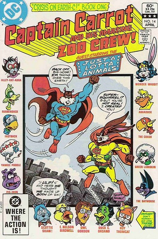 Cover of Captain Carrot & The Zoo Crew! (Vol 1) #14. One of 250,000 Vintage American Comics on sale from Krypton!