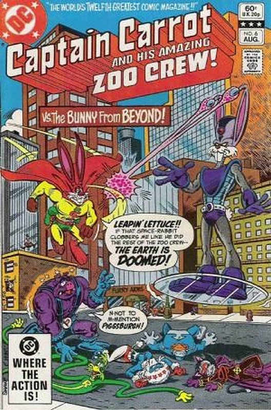 Cover of Captain Carrot & The Zoo Crew! (Vol 1) #6. One of 250,000 Vintage American Comics on sale from Krypton!