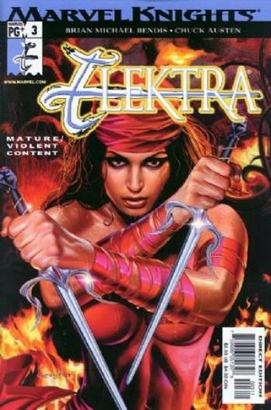 Cover of Elektra (Vol 2) #3. One of 250,000 Vintage American Comics on sale from Krypton!