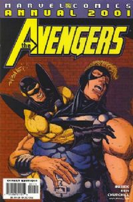 Cover of Avengers 2001 #1. One of 250,000 Vintage American Comics on sale from Krypton!