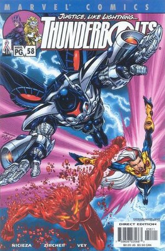 Cover of Thunderbolts (Vol 1) #58. One of 250,000 Vintage American Comics on sale from Krypton!