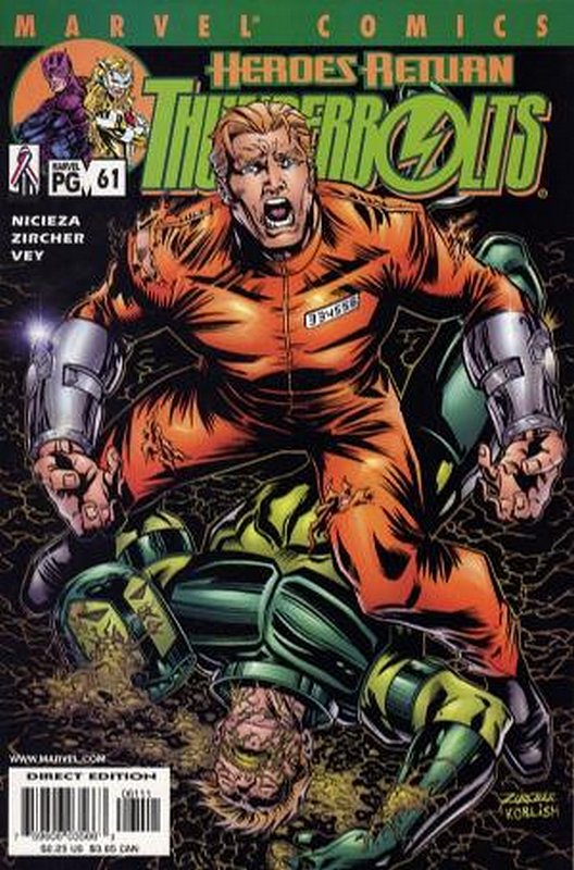 Cover of Thunderbolts (Vol 1) #61. One of 250,000 Vintage American Comics on sale from Krypton!