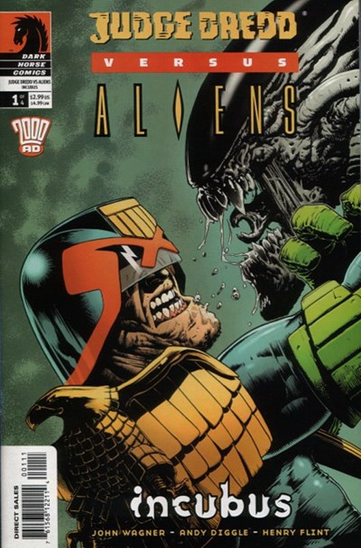 Cover of Judge Dredd vs Aliens: Incubus #1. One of 250,000 Vintage American Comics on sale from Krypton!