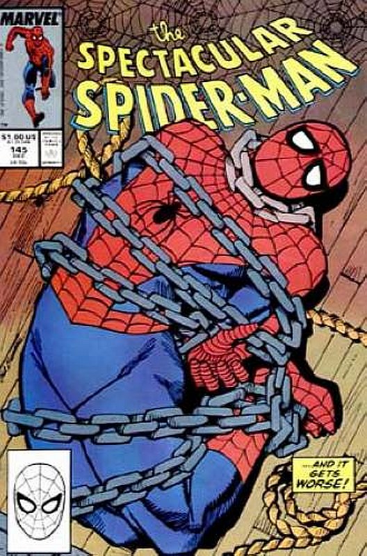 Cover of Spectacular Spider-Man (Vol 1) #145. One of 250,000 Vintage American Comics on sale from Krypton!