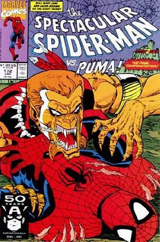 Cover of Spectacular Spider-Man (Vol 1) #172. One of 250,000 Vintage American Comics on sale from Krypton!