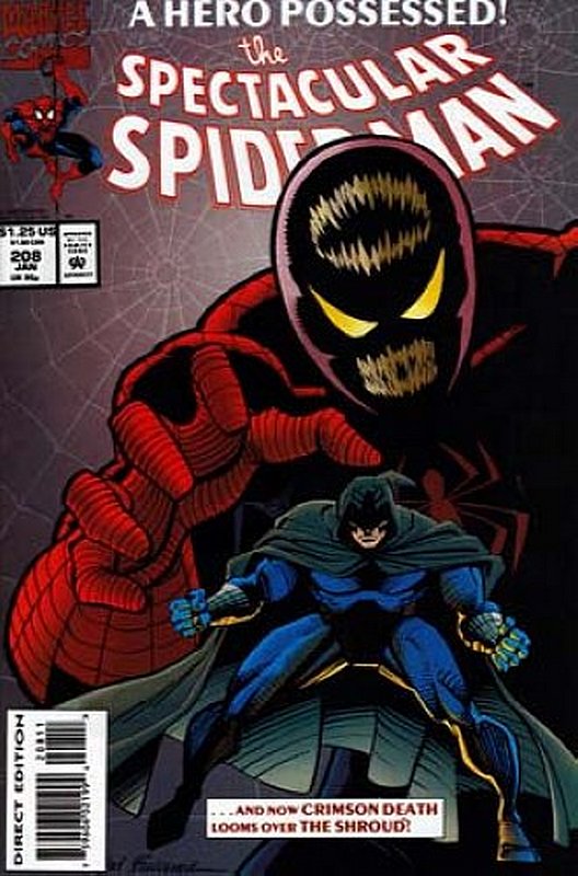 Cover of Spectacular Spider-Man (Vol 1) #208. One of 250,000 Vintage American Comics on sale from Krypton!