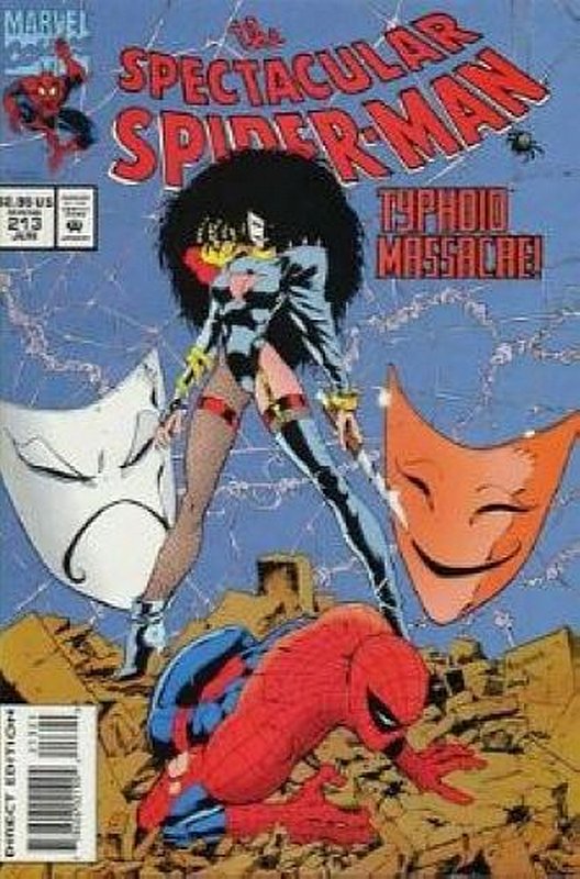 Cover of Spectacular Spider-Man (Vol 1) #213. One of 250,000 Vintage American Comics on sale from Krypton!