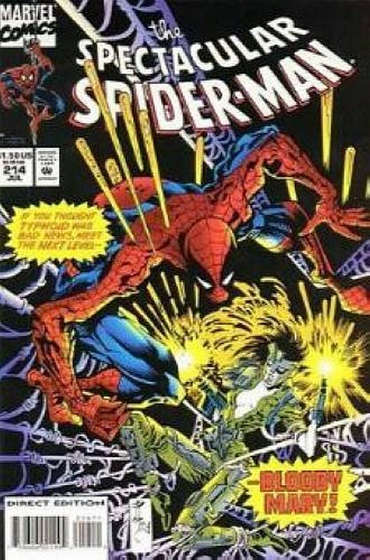 Cover of Spectacular Spider-Man (Vol 1) #214. One of 250,000 Vintage American Comics on sale from Krypton!