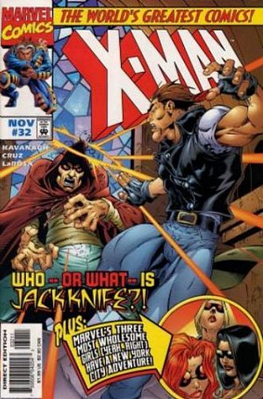 Cover of X-Man #32. One of 250,000 Vintage American Comics on sale from Krypton!