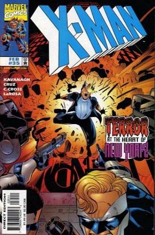Cover of X-Man #35. One of 250,000 Vintage American Comics on sale from Krypton!