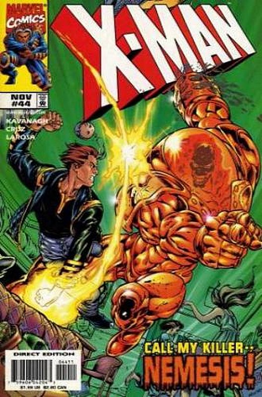 Cover of X-Man #44. One of 250,000 Vintage American Comics on sale from Krypton!