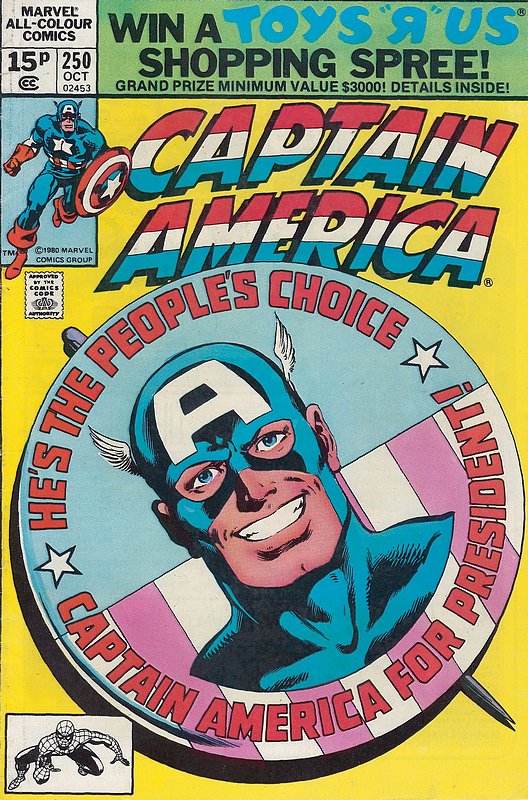 Cover of Captain America (Vol 1) #250. One of 250,000 Vintage American Comics on sale from Krypton!
