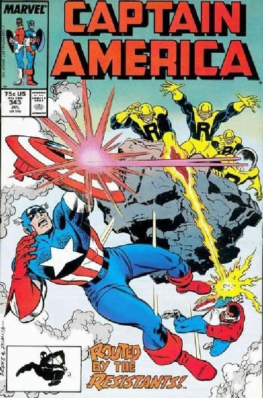 Cover of Captain America (Vol 1) #343. One of 250,000 Vintage American Comics on sale from Krypton!