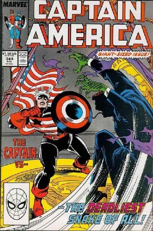 Cover of Captain America (Vol 1) #344. One of 250,000 Vintage American Comics on sale from Krypton!