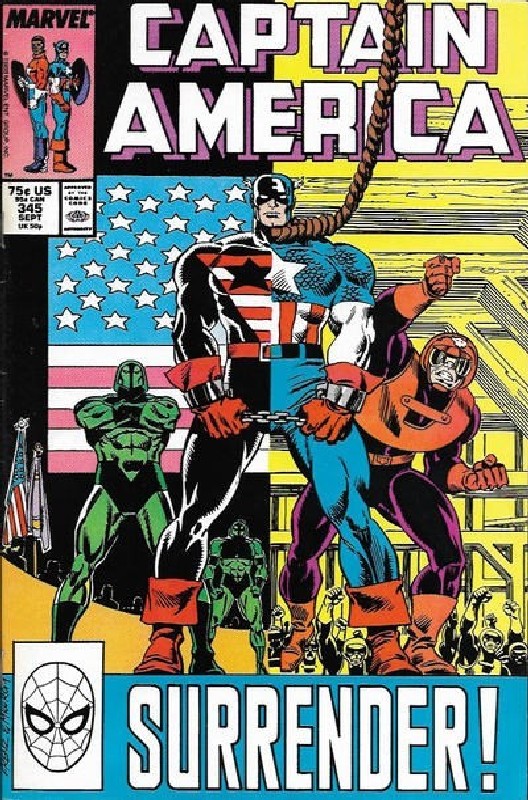 Cover of Captain America (Vol 1) #345. One of 250,000 Vintage American Comics on sale from Krypton!