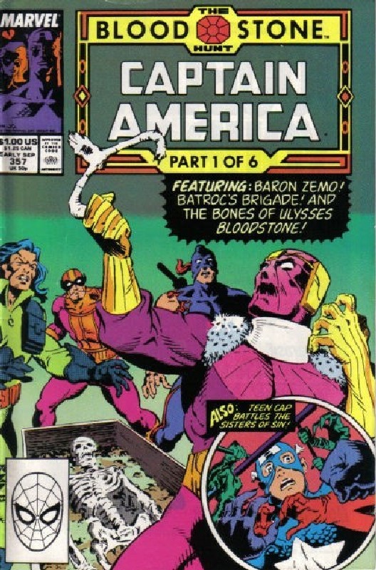 Cover of Captain America (Vol 1) #357. One of 250,000 Vintage American Comics on sale from Krypton!