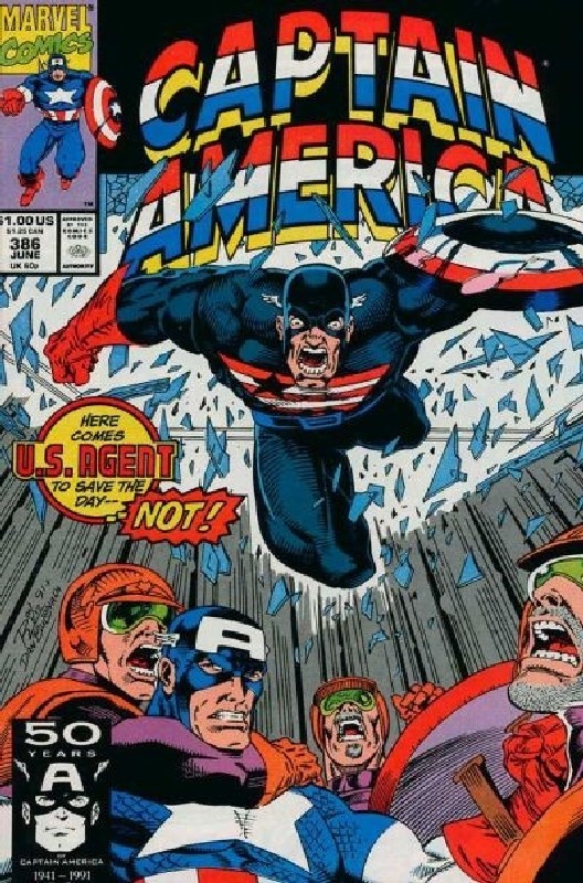 Cover of Captain America (Vol 1) #386. One of 250,000 Vintage American Comics on sale from Krypton!
