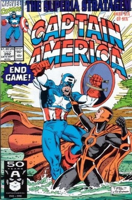 Cover of Captain America (Vol 1) #392. One of 250,000 Vintage American Comics on sale from Krypton!