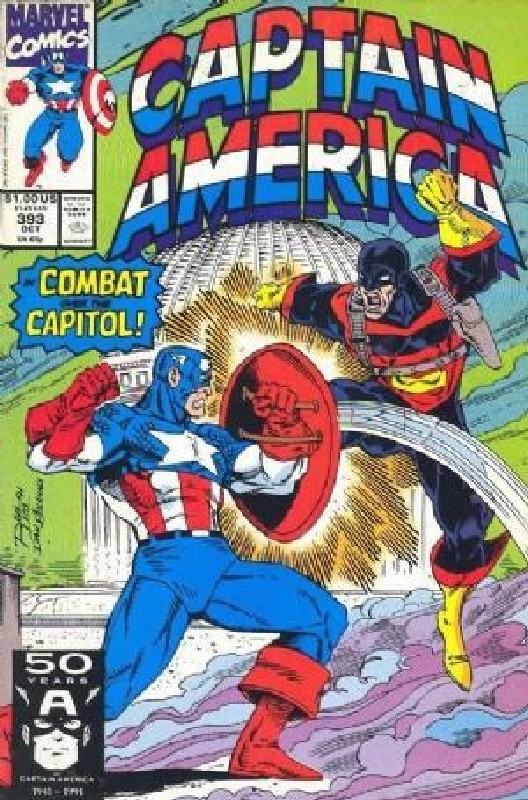 Cover of Captain America (Vol 1) #393. One of 250,000 Vintage American Comics on sale from Krypton!
