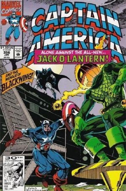 Cover of Captain America (Vol 1) #396. One of 250,000 Vintage American Comics on sale from Krypton!