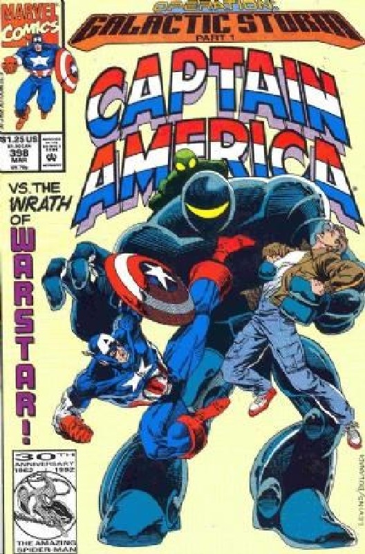 Cover of Captain America (Vol 1) #398. One of 250,000 Vintage American Comics on sale from Krypton!