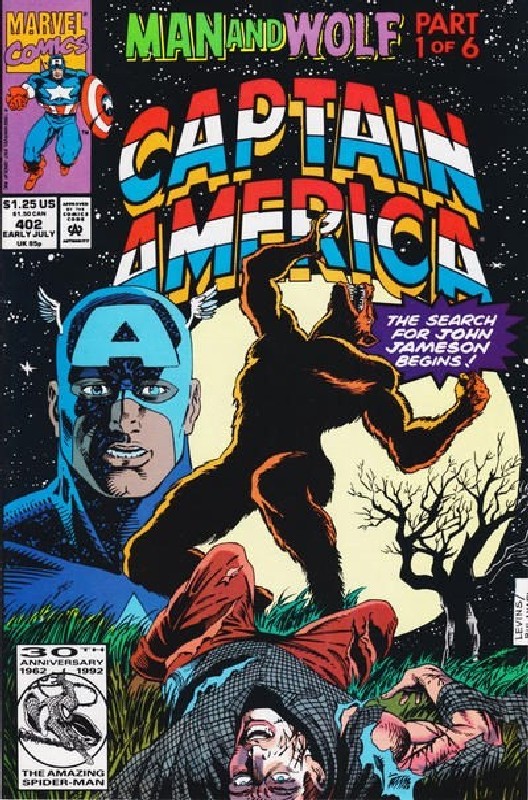 Cover of Captain America (Vol 1) #402. One of 250,000 Vintage American Comics on sale from Krypton!
